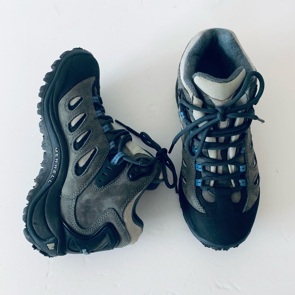 Merrell Moab 3 Mid Waterproof Hiking Shoes Women Size 6.5 Blue Outdoor Hiking - Picture 7 of 10